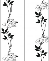 Пескоструйный рисунок Цветы 1238